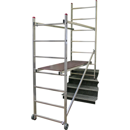 Aluminiowe rusztowanie robocze Krause Corda Mini – wysokość robocza ok. 3 m